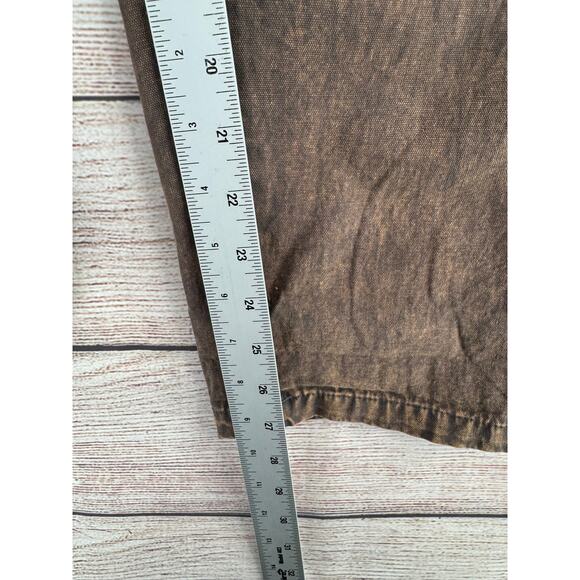 Oli & Hali Mineral Washed High Waist Pleated Barrel Pants Womens L Brown - Picture 12 of 14